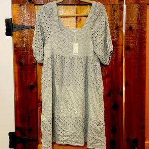 Rylee and Cru women’s sage eyelet dress size sm NWT